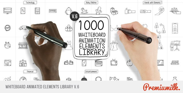 Whiteboard Animated Elements Library V6 - Kho Đồ Họa