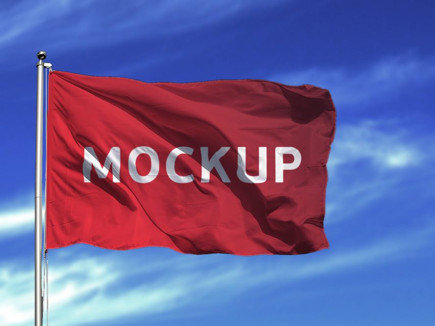 ebook mockup Mockup lá cờ quốc kỳ 04 flag