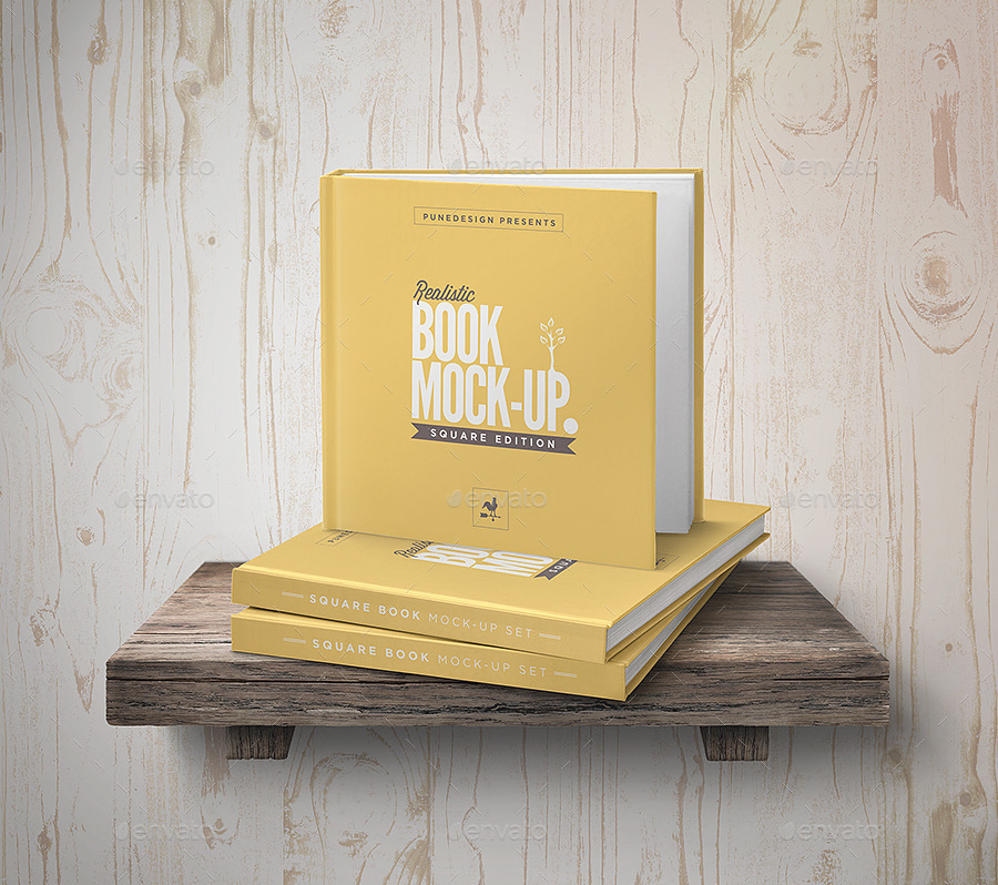 Download Square Book Mock-Up Set 3 5728437 - Kho Đồ Họa