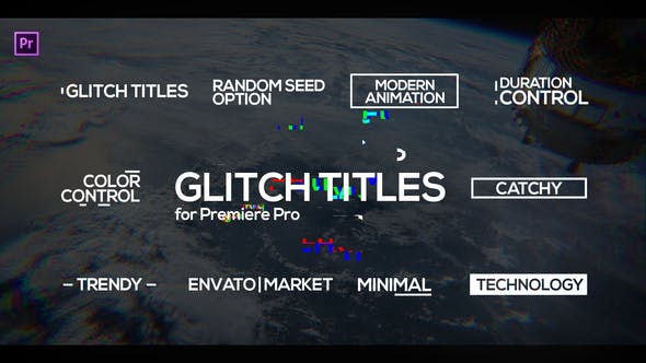 Digital Glitch Titles for Premiere Pro | Essential Graphics - Kho Đồ Họa