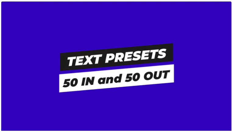 Text Animation Presets Pack 2 - Kho Đồ Họa