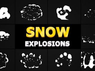 Cartoon Snow Explosions DaVInci Resolve